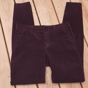 Kut from the Kloth Plum Color Crushed Velvet Women's size 8 pants trouser skinny